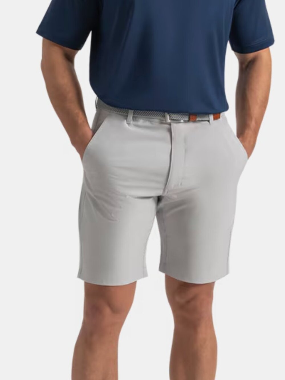 Footjoy Dunes 9" Men's Golf Shorts- light grey